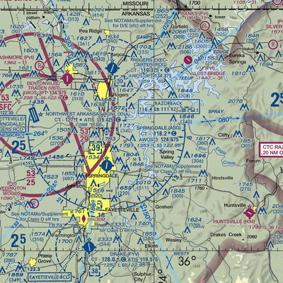 Circle S Farms Airport (AR91) VFR Sectional  Gaming Mouse Pad