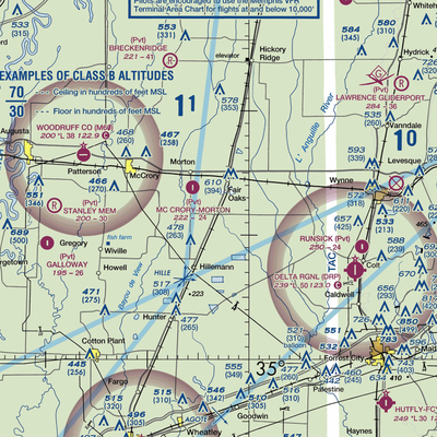 Penrose Airport (AR46) VFR Sectional  Gaming Mouse Pad