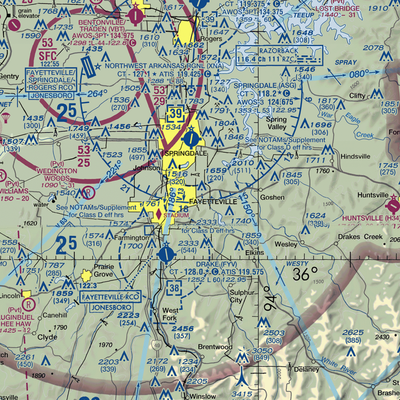 Henson Farm Airport (AR35) VFR Sectional  Gaming Mouse Pad