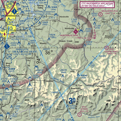 Lollars Creek Farm Airport (AR27) VFR Sectional  Gaming Mouse Pad