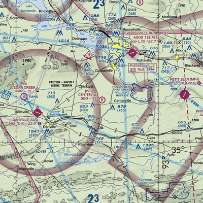 Centerville Airstrip (AR03) VFR Sectional  Gaming Mouse Pad