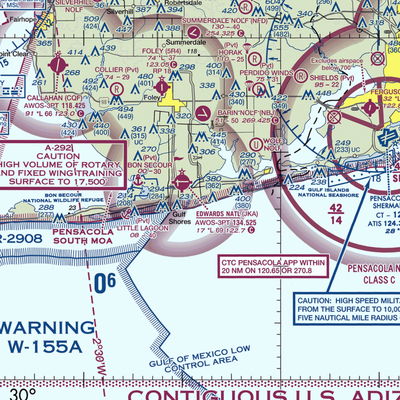 Gulf State Park Seaplane Base (AL75) VFR Sectional  Gaming Mouse Pad