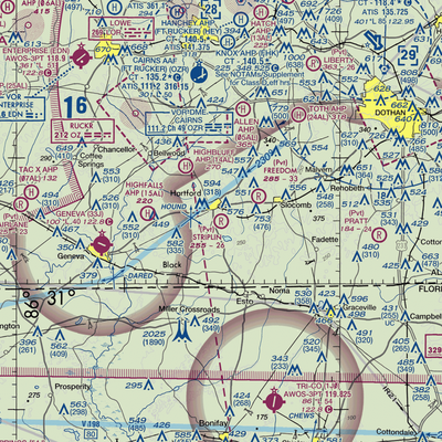 Striplin Airfield (AL62) VFR Sectional  Gaming Mouse Pad