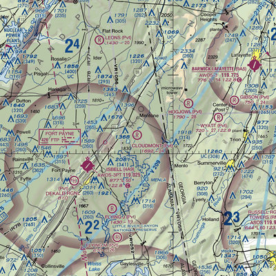 Cloudmont Airpark (AL09) VFR Sectional  Gaming Mouse Pad