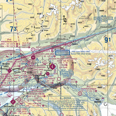 Martin Airport (AK92) VFR Sectional  Gaming Mouse Pad