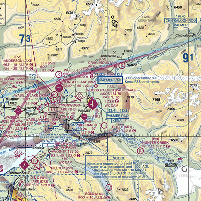 Eagle Nest Airport (AK88) VFR Sectional  Gaming Mouse Pad