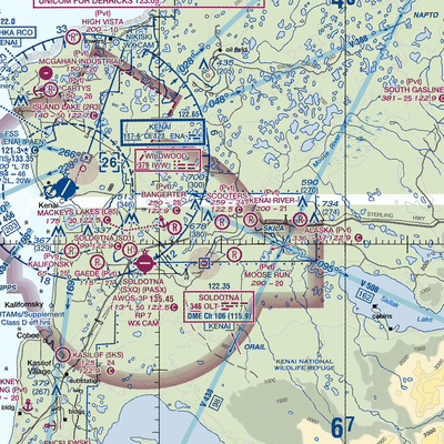 Scooter's Landing Strip (AK84) VFR Sectional  Gaming Mouse Pad