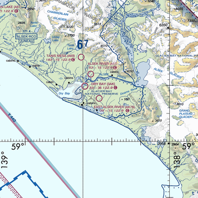 East Alsek River Airport (AK76) VFR Sectional  Gaming Mouse Pad