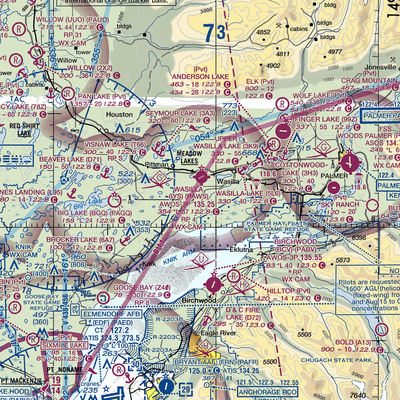 Fairview West Airport (AK58) VFR Sectional  Gaming Mouse Pad