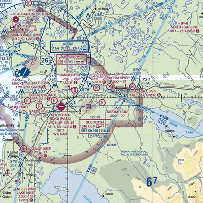 Moose Run Airstrip (AK55) VFR Sectional  Gaming Mouse Pad