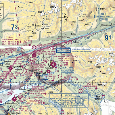 Abi Airport (AK46) VFR Sectional  Gaming Mouse Pad