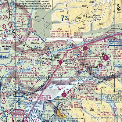 Jacobsen Lake Seaplane Base (AK43) VFR Sectional  Gaming Mouse Pad