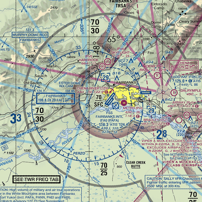 Chena Marina Airport (AK28) VFR Sectional  Gaming Mouse Pad