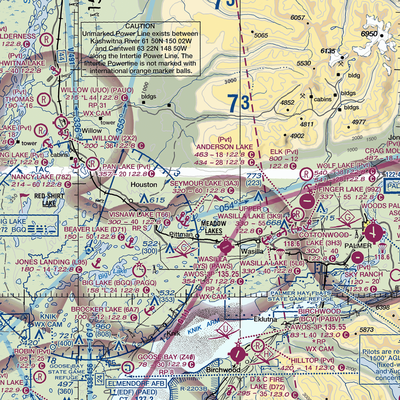 Valley Flying Crown Airport (AK27) VFR Sectional  Gaming Mouse Pad