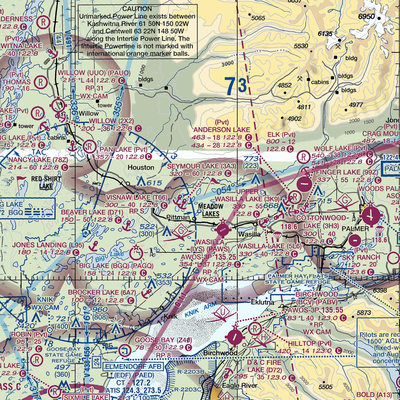 Piper Landing Airport (AK25) VFR Sectional  Gaming Mouse Pad