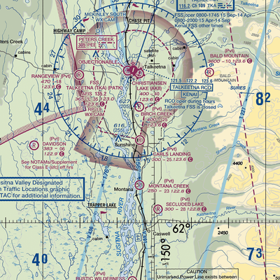 Carl's Landing Airport (AK19) VFR Sectional  Gaming Mouse Pad