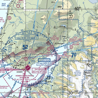 Glacierview Strip (AK17) VFR Sectional  Gaming Mouse Pad