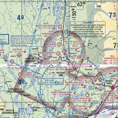 AK-10 Airstrip (AK10) VFR Sectional  Gaming Mouse Pad