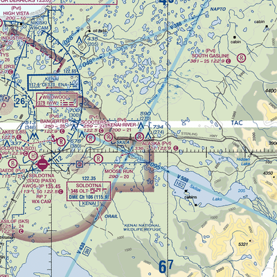 Alaska Airpark (AK01) VFR Sectional  Gaming Mouse Pad