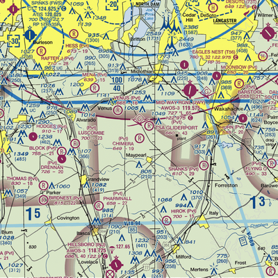 Chimera Aerodrome (9XA4) VFR Sectional  Gaming Mouse Pad