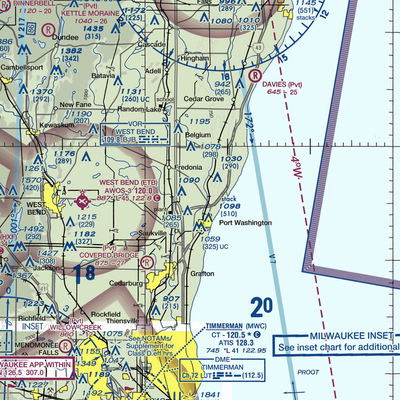 Ozaukee Airport (9WN3) VFR Sectional  Gaming Mouse Pad