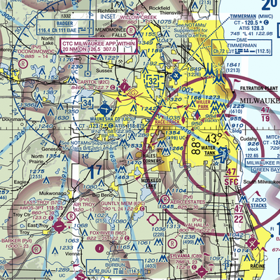 Faken Airport (9WI4) VFR Sectional  Gaming Mouse Pad