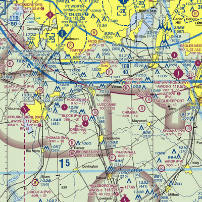 Goodlett Field (9TS6) VFR Sectional  Gaming Mouse Pad