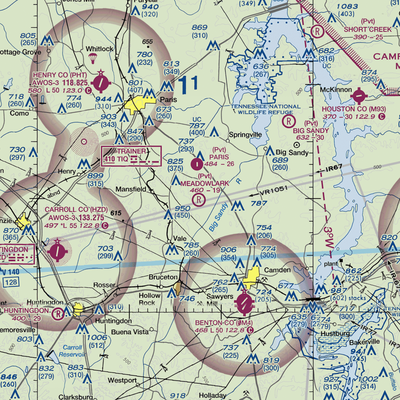 Meadowlark Airport (9TN2) VFR Sectional  Gaming Mouse Pad