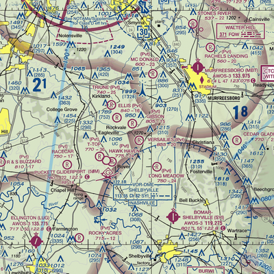 Versailles Aerodrome (9TN1) VFR Sectional  Gaming Mouse Pad