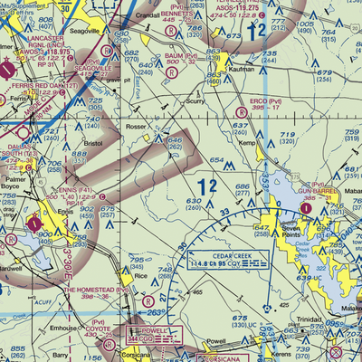 Twin Acres Airport (9TE0) VFR Sectional  Gaming Mouse Pad