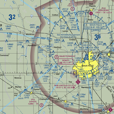 Oakleaf Airport (9SD8) VFR Sectional  Gaming Mouse Pad