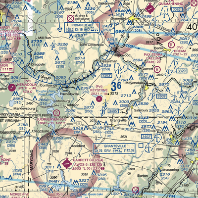 Keystone Airport (9PA7) VFR Sectional  Gaming Mouse Pad