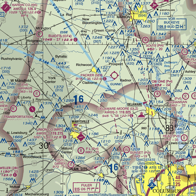 Bayes Airport (9OI7) VFR Sectional  Gaming Mouse Pad