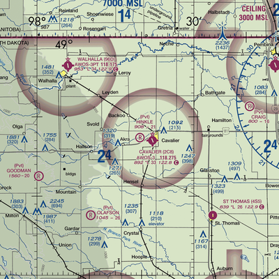 Hinkle Airport (9ND8) VFR Sectional  Gaming Mouse Pad