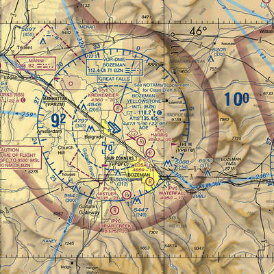 Monger Airport (9MT8) VFR Sectional  Gaming Mouse Pad