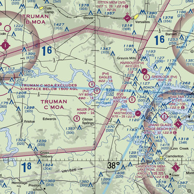 Ivy Bend Airport (9MO6) VFR Sectional  Gaming Mouse Pad