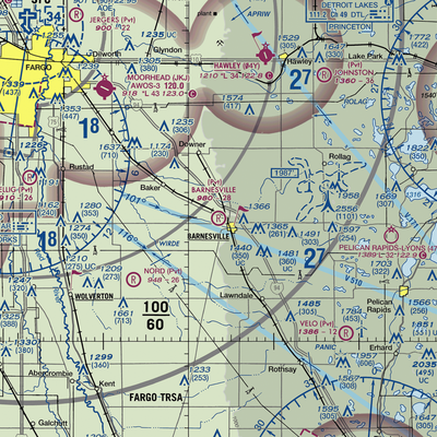 Barnesville Municipal Airport (9MN3) VFR Sectional  Gaming Mouse Pad