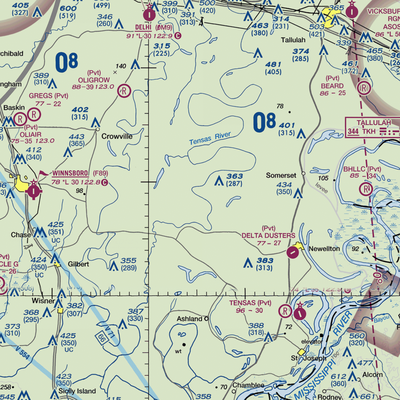 Norris Airstrip (9LA2) VFR Sectional  Gaming Mouse Pad