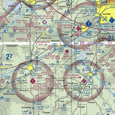 Hartland Airport (9KS1) VFR Sectional  Gaming Mouse Pad