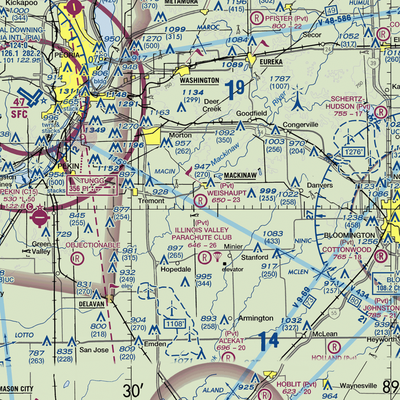 Weishaupt Airport (9IL6) VFR Sectional  Gaming Mouse Pad