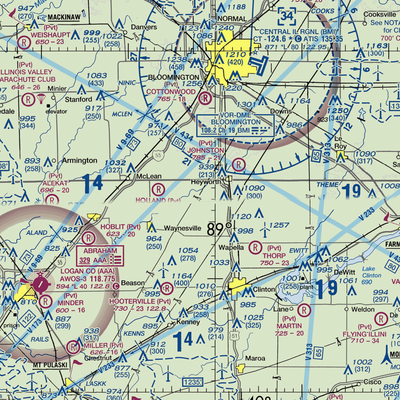 Wm Quinton Restricted Landing Area (9IL3) VFR Sectional  Gaming Mouse Pad