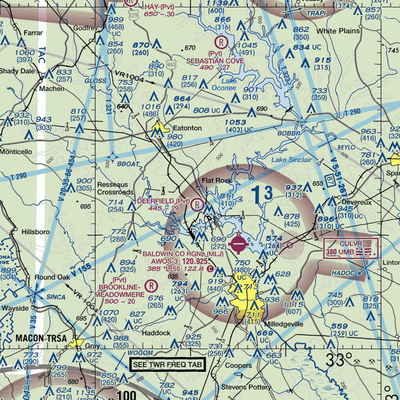 Deerfield Landing Airport (9GA9) VFR Sectional  Gaming Mouse Pad