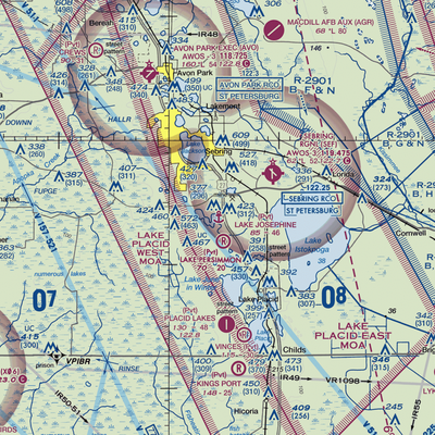 Lake Josephine Seaplane Base (9FL3) VFR Sectional  Gaming Mouse Pad