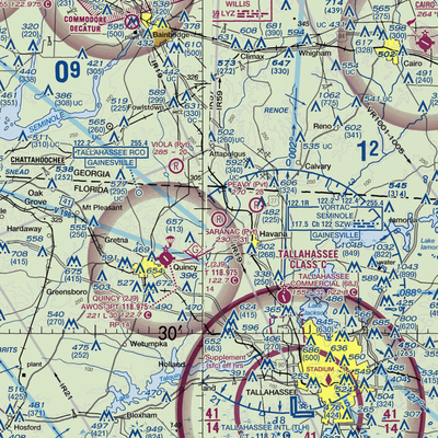 Saranac Farm Airport (9FL2) VFR Sectional  Gaming Mouse Pad