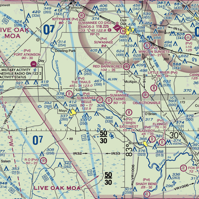 Suwannee Belle Airport (9FL0) VFR Sectional  Gaming Mouse Pad