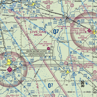 Fort Atkinson Plantation Airpark (9FD7) VFR Sectional  Gaming Mouse Pad