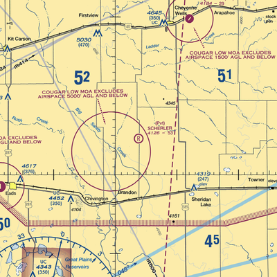 Scherler Private Airstrip (9CO5) VFR Sectional  Gaming Mouse Pad