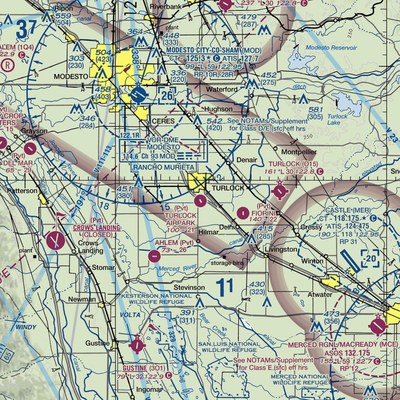 Turlock Airpark (9CL0) VFR Sectional  Gaming Mouse Pad