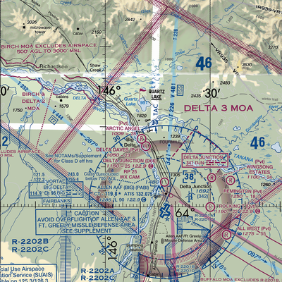 Arctic Angel Airport (9AK4) VFR Sectional  Gaming Mouse Pad