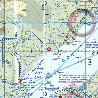 Nikolai Creek Airport (9AK3) VFR Sectional  Gaming Mouse Pad